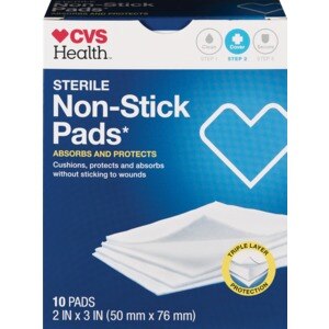 CVS Health Sterile Latex-Free Non-Stick Pads, 2in x 3in, 10CT