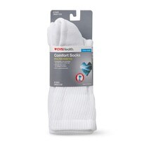 CVS Health Crew Comfort Socks for Diabetics, 2 Pairs, L/XL