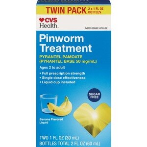 CVS Pinworm Treatment Pyrantel Pamoate 50mg/ML Liquid 2-1oz