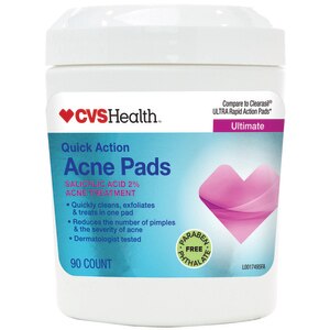 CVS Health Quick Action Acne Pads, 90CT