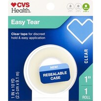 CVS Clear Tape Breathable Flexible 1"x10 Yard Roll