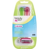 Beauty 360 Women's Five Blade Razor, 3CT