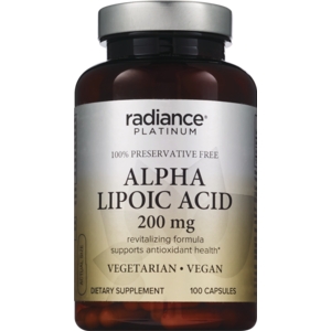 Radiance Platinum Alpha Lipoic Acid Capsules 200mg, 100CT
