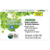 Earth Essentials by Total Home Dryer Sheets, Gardenia Scent, 40 CT, thumbnail image 1 of 1