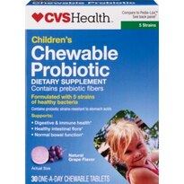 CVS Health Kids' Chewable Probiotic Tablets, Grape 30ct