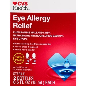 CVS Health Eye Allergy Relief Drops Twin Pack 0.5 OZ, 2CT