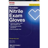 CVS Health Durable Nitrile Exam Gloves One Size, 150CT