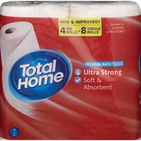 Total Home Premium Bath Tissue Ultra Strong, 4CT