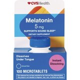 CVS Health Instant Dissolving Melatonin Microtablets 5mg, 100CT, thumbnail image 1 of 2