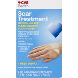 CVS Health Silicone Scar Treatment Sheet Clear, 8CT, thumbnail image 1 of 4