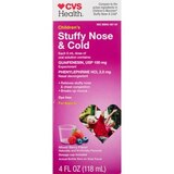 CVS Children's Stuffy Nose&Cold GU100+PE2.5/5ml Liquid Berry, thumbnail image 1 of 1