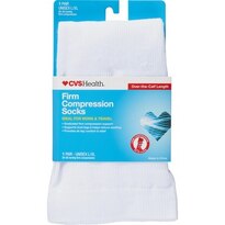 CVS Health Firm Compression Socks Over-The-Calf Length Unisex, 1 Pair, L/XL