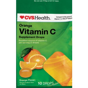 CVS Vitamin C Supplement Drops Orange Flavor (Bag)