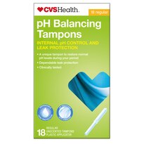 CVS Ph Balance Tampons, Regular, 18 CT