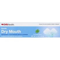 CVS Health Gentle Dry Mouth Anticavity Toothpaste with Fluoride Fresh Mint, 4.3 OZ