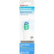 CVS Health Antiplaque Sonic Replacement Brush Head, 3CT