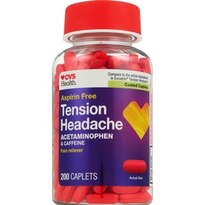 CVS Health Aspirin-Free Tension Headache Pain Reliever/Pain Reliever Aid Coated Caplets, 100 CT