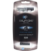 Blade Men's 4 Blade Pivoting Head Disposable Razors, 3CT