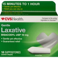 CVS Health Gentle Bisacodyl USP Laxative Suppositories