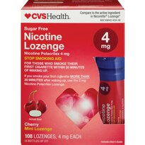 CVSHealth Nicotine Polacrilex Lozenges 4 mg (nicotine) Stop Smoking Aid, Cherry, Sugar Free