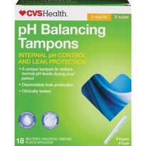 CVS Health pH Balancing Tampons Regular/Super Multi Pack, 18CT