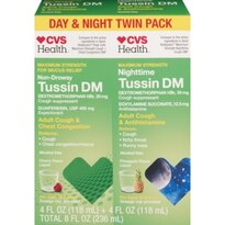 CVS Health Adult Daytime and Nighttime Mucus Relief Maximum DM Liquid Combo, 8 OZ