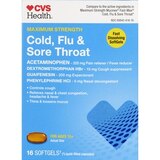 CVS Health Maximum Strength Cold Flu & Sore Throat Liquid Gels , thumbnail image 1 of 1