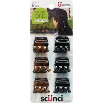 Scunci All-Day Hold Square Jaw Clips, 6CT