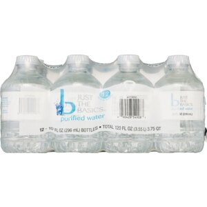 Just The Basics Purified Water 10 OZ, 12CT