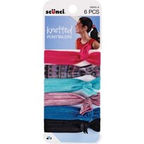 Scunci Soft Hold Neon Ribbon Ponytailers, 6CT