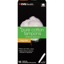 CVS Health Pure Cotton Tampons, Super Plus