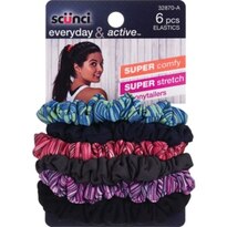 Conair Soft Hold Fabric Ponytailers, 6CT
