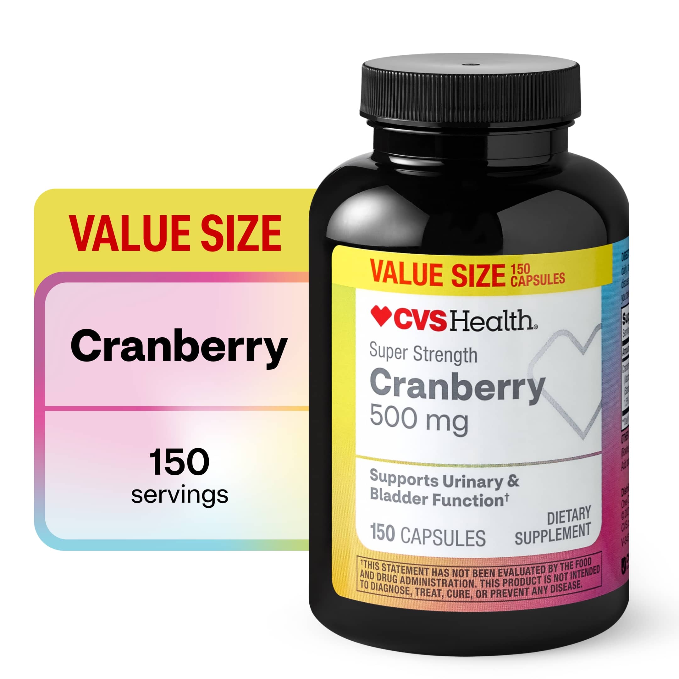 CVS Cranberry 500mg Super Strength (25,000mg Equiv) Capsules