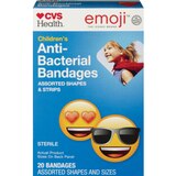 CVS Health Emoji Children's Anti-Bacterial Bandages, 20CT, thumbnail image 1 of 1