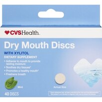 CVS Health Dry Mouth Discs With Xylitol, Mint, 40CT