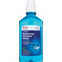 CVS Health Anticavity Restoring Fluoride Rinse Mouthwash Cooling Mint, 33.8 OZ