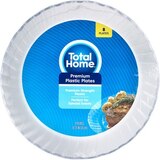 Total Home Premium Plastic Dinner Plates, 8CT, thumbnail image 1 of 1