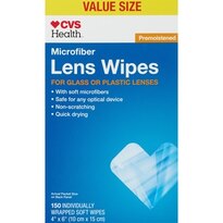 CVS Health Microfiber Pre-moistened Lens Wipes, 120 CT 