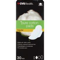 CVS Live Better Organic Cotton Pads, Regular