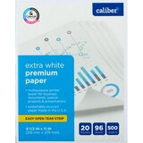 Caliber Premium Multipurpose Extra White Paper, 8 1/2" x 11", 20 Lb., 96 Bright, thumbnail image 1 of 1