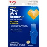 CVS Wart Remover Clear Hydrogel SalicylicAcd40% 9Cush+12Disc, thumbnail image 1 of 1