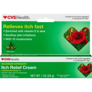 CVS Health Hydrocortisone 1% Anti-Itch Cream Plus 10 Moisturizers,1 OZ