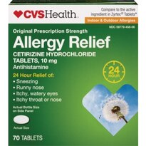 CVS Health Original Prescription Strength Allergy Relief, 70 CT