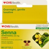 CVS Senna Natural Vegetable Laxative Sennosides 8.6mg Sftgel, thumbnail image 1 of 1