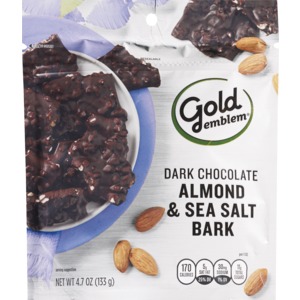 Gold Emblem Dark Chocolate Almond & Sea Salt Bark, 4.7 OZ