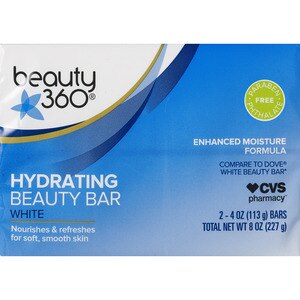 Beauty 360 Hydrating Beauty Bar, White, 8 OZ 