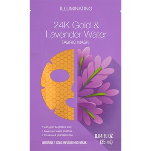 Beauty 360 Illuminating 24K Gold & Lavender Water Fabric Mask