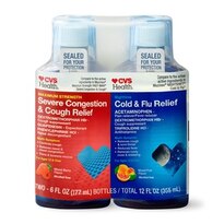 CVS Health Severe Cough & Congestion Daytime and Nighttime Relief Syrup, 12 OZ