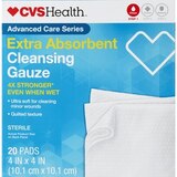 CVS Health Extra Absorbent Cleansing Gauze 4 x 4 20 CT, thumbnail image 1 of 1