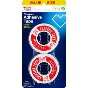 CVS Adhesive Tape Waterproof 1/2"x5Yd Roll 2-Pack